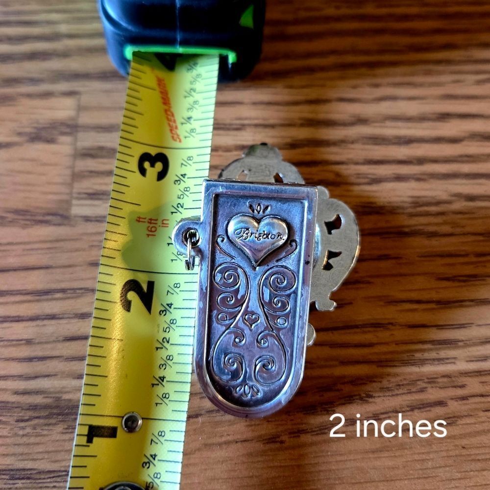 BRIGHTON Vintage Ornate Heart Notepad Clip Holder... Everyday Accessories! - Picture 5 of 6